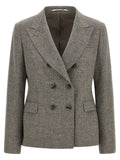 Tagliatore Gray Virgin Wool Blazer