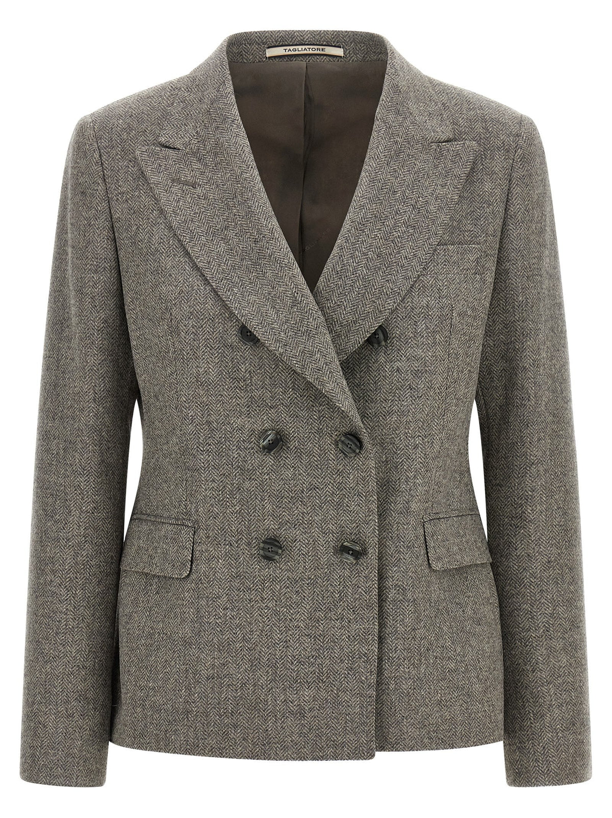 Tagliatore Gray Virgin Wool Blazer