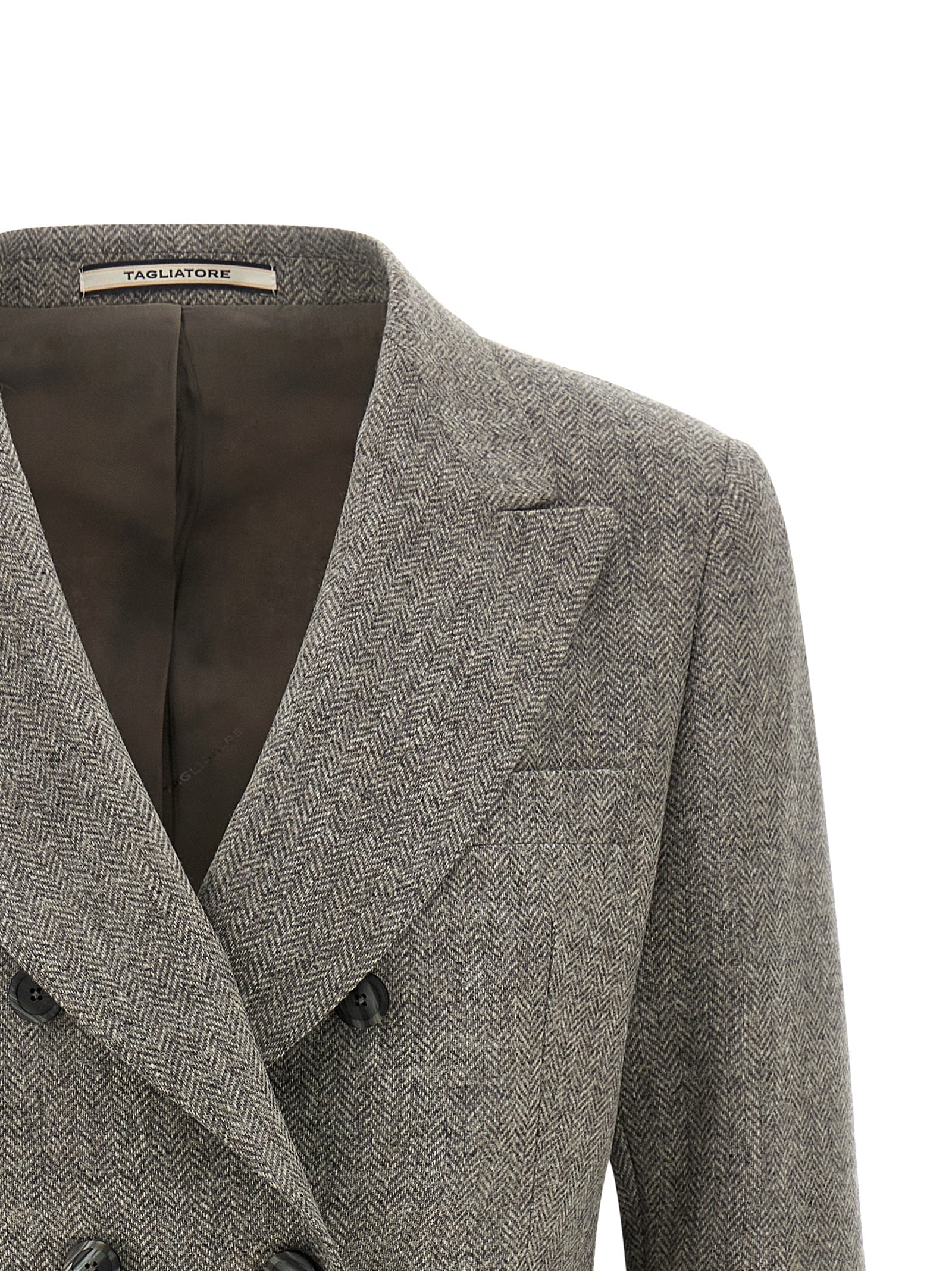 Tagliatore Gray Virgin Wool Blazer