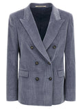 Tagliatore Blue Cotton Blazer