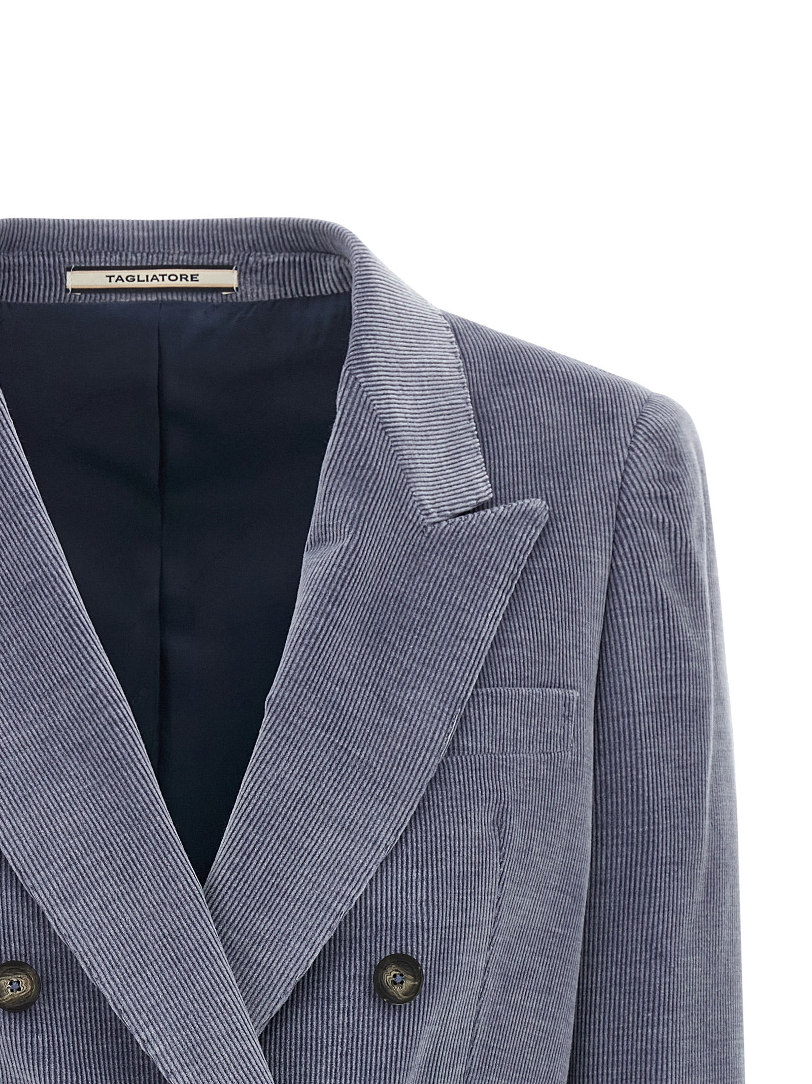 Tagliatore Blue Cotton Blazer