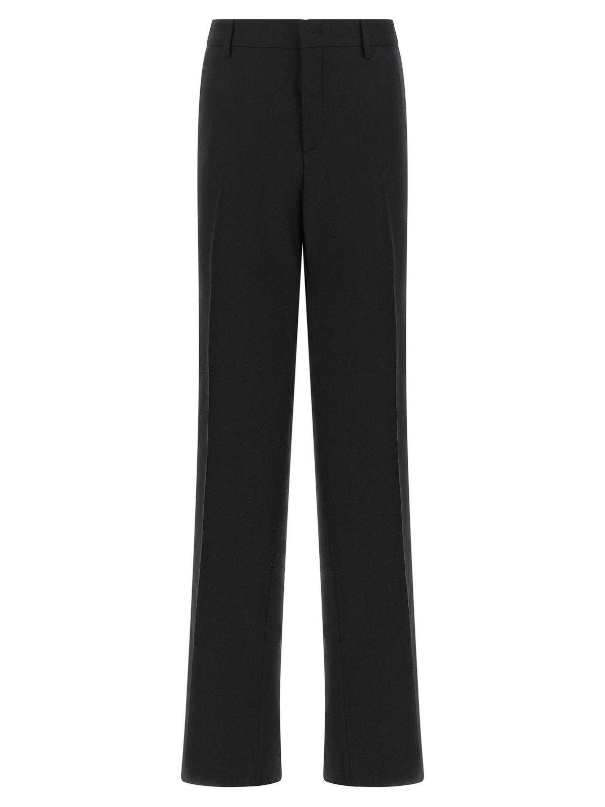 Tagliatore Black Polyester Dress Pants