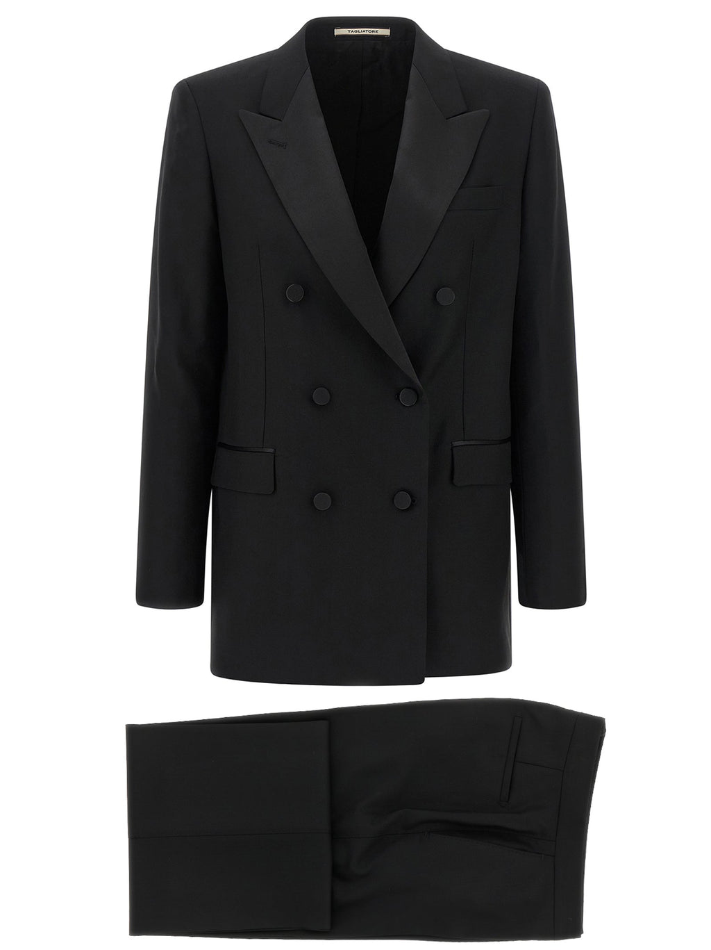 Tagliatore Black Virgin Wool Blazer