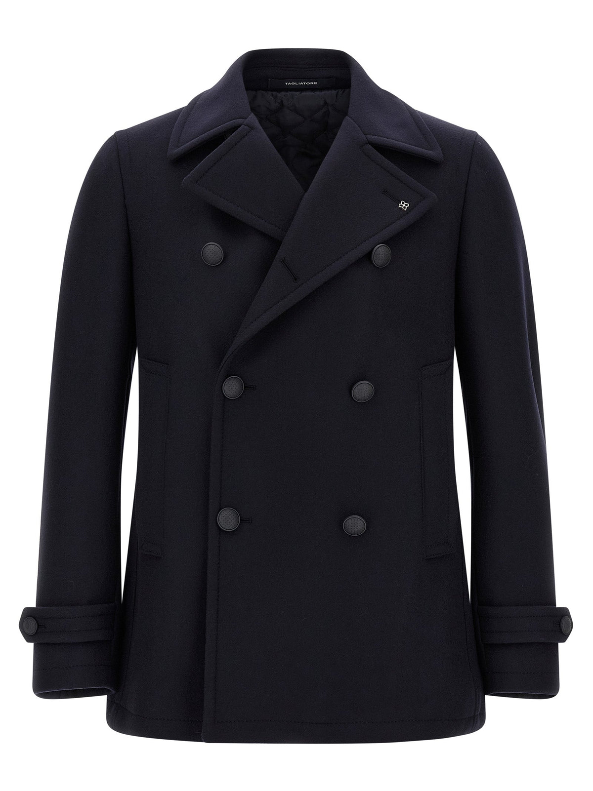 Tagliatore Blue Wool Coat