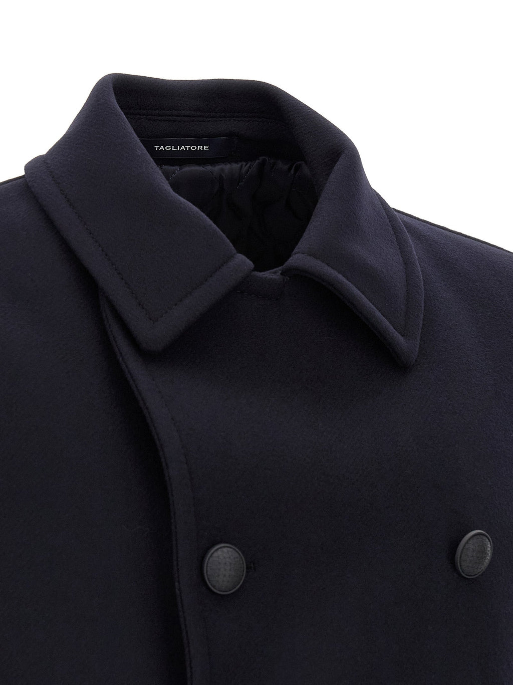 Tagliatore Blue Wool Coat