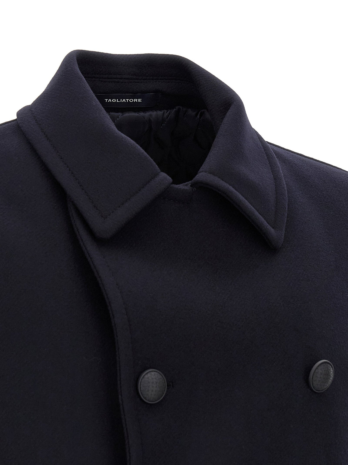 Tagliatore Blue Wool Coat