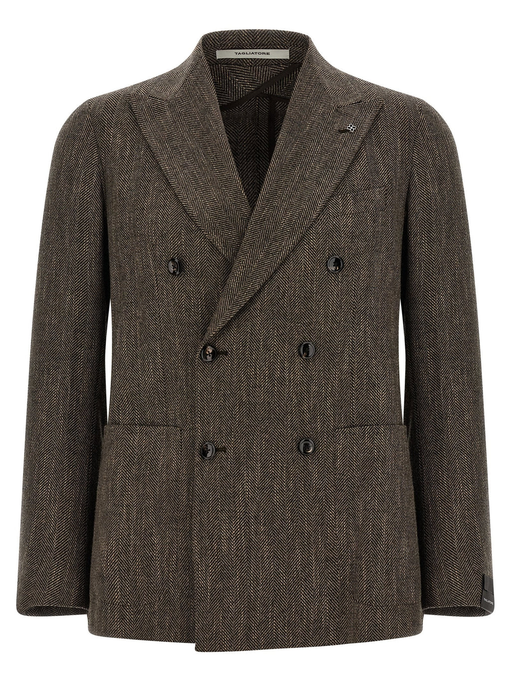 Tagliatore Brown Virgin Wool Blazer
