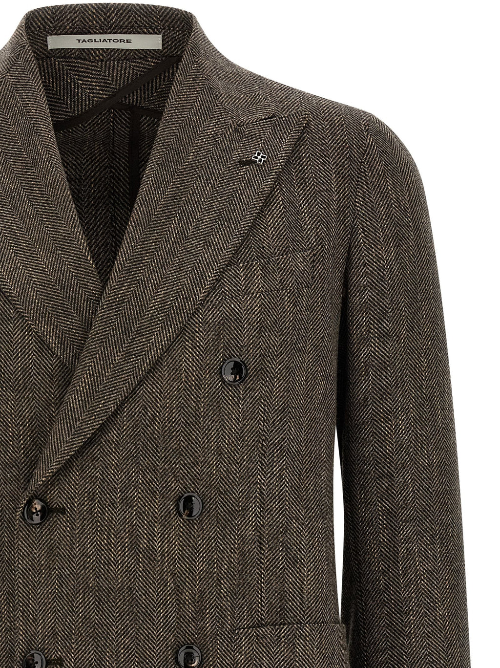 Tagliatore Brown Virgin Wool Blazer