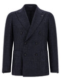 Tagliatore Blue Virgin Wool Blazer