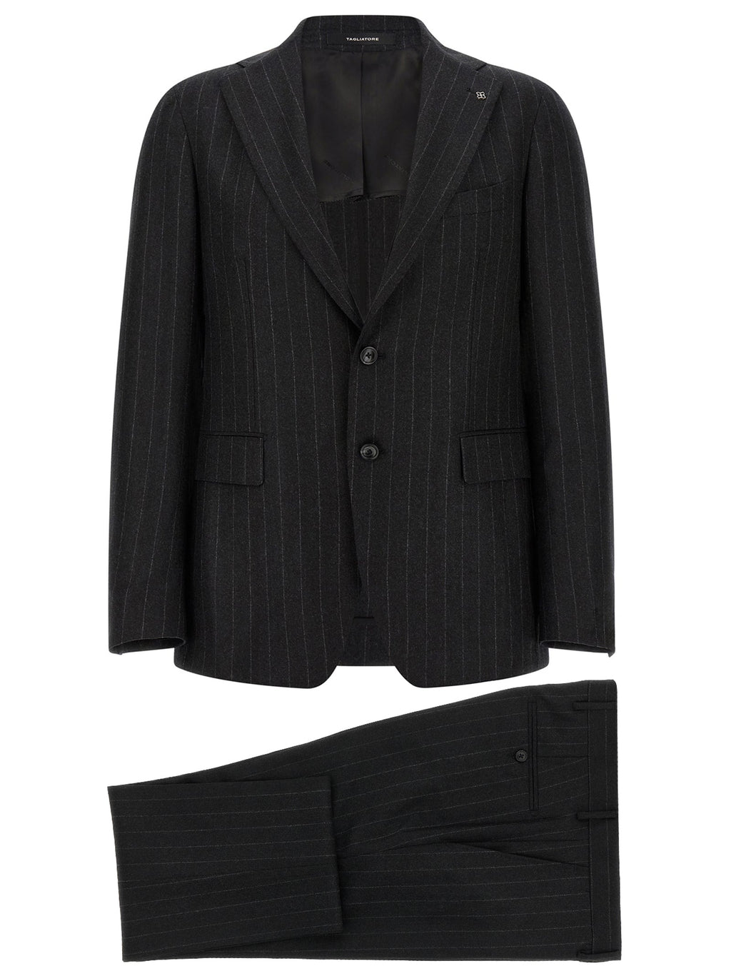 Tagliatore Gray Virgin Wool Two-Piece Suit