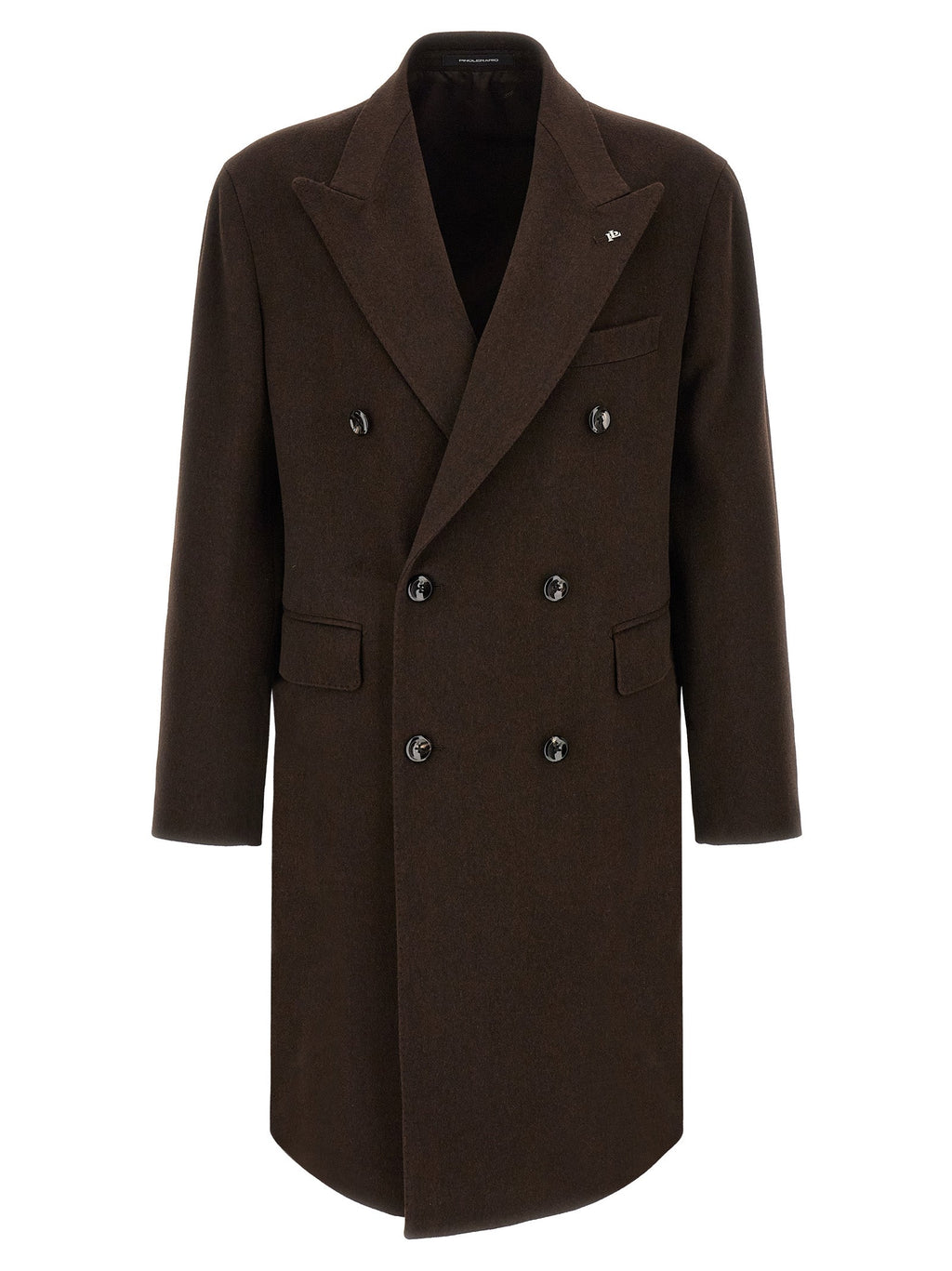 Tagliatore Brown Virgin Wool Coat