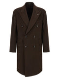 Tagliatore Brown Virgin Wool Coat