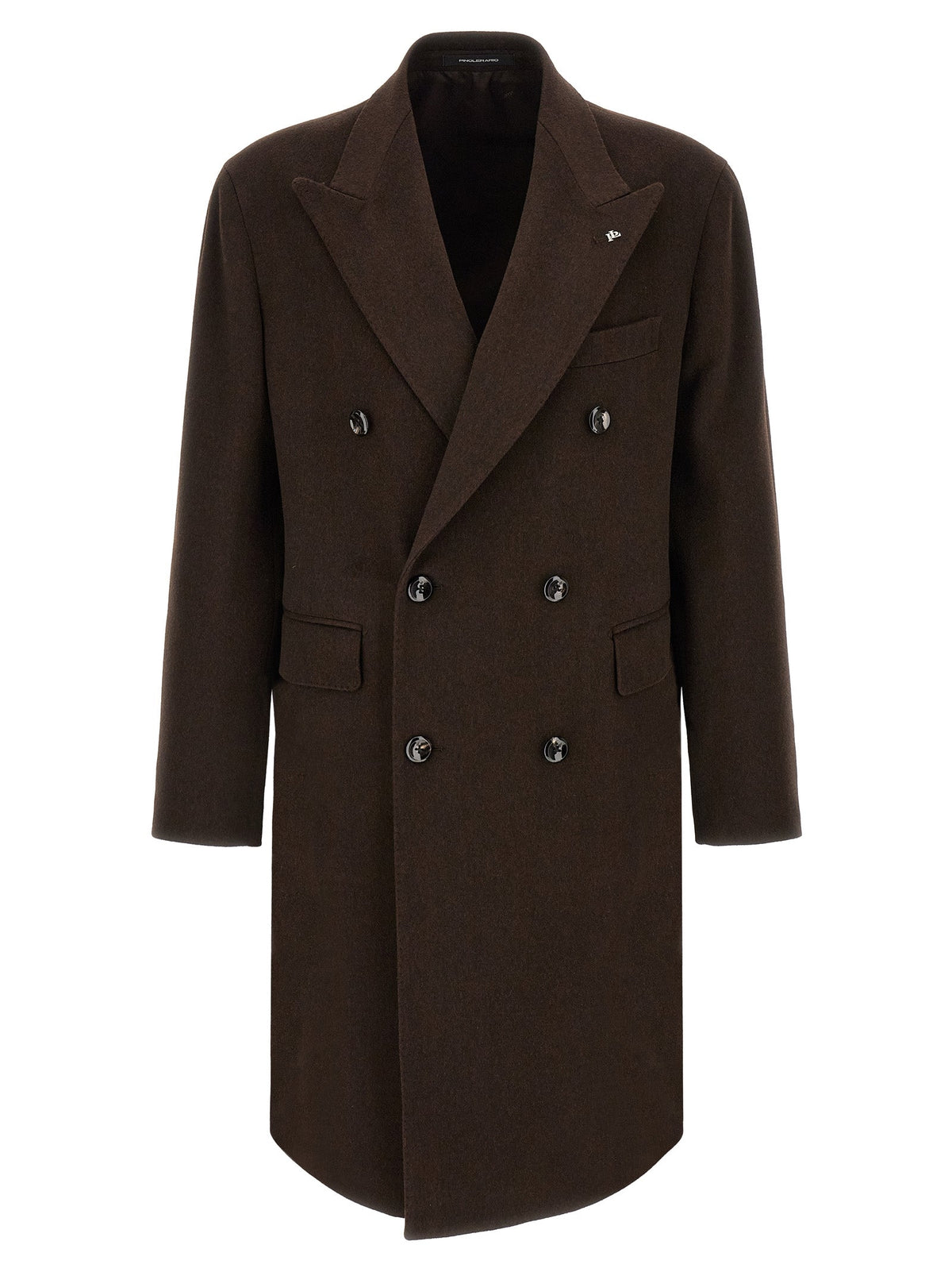 Tagliatore Brown Virgin Wool Coat