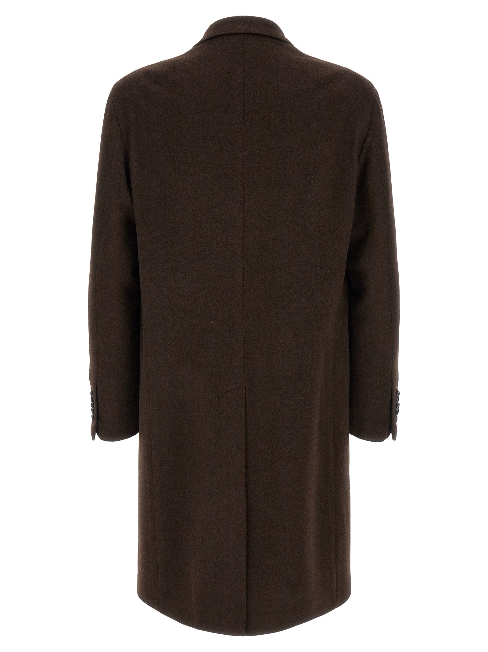 Tagliatore Brown Virgin Wool Coat