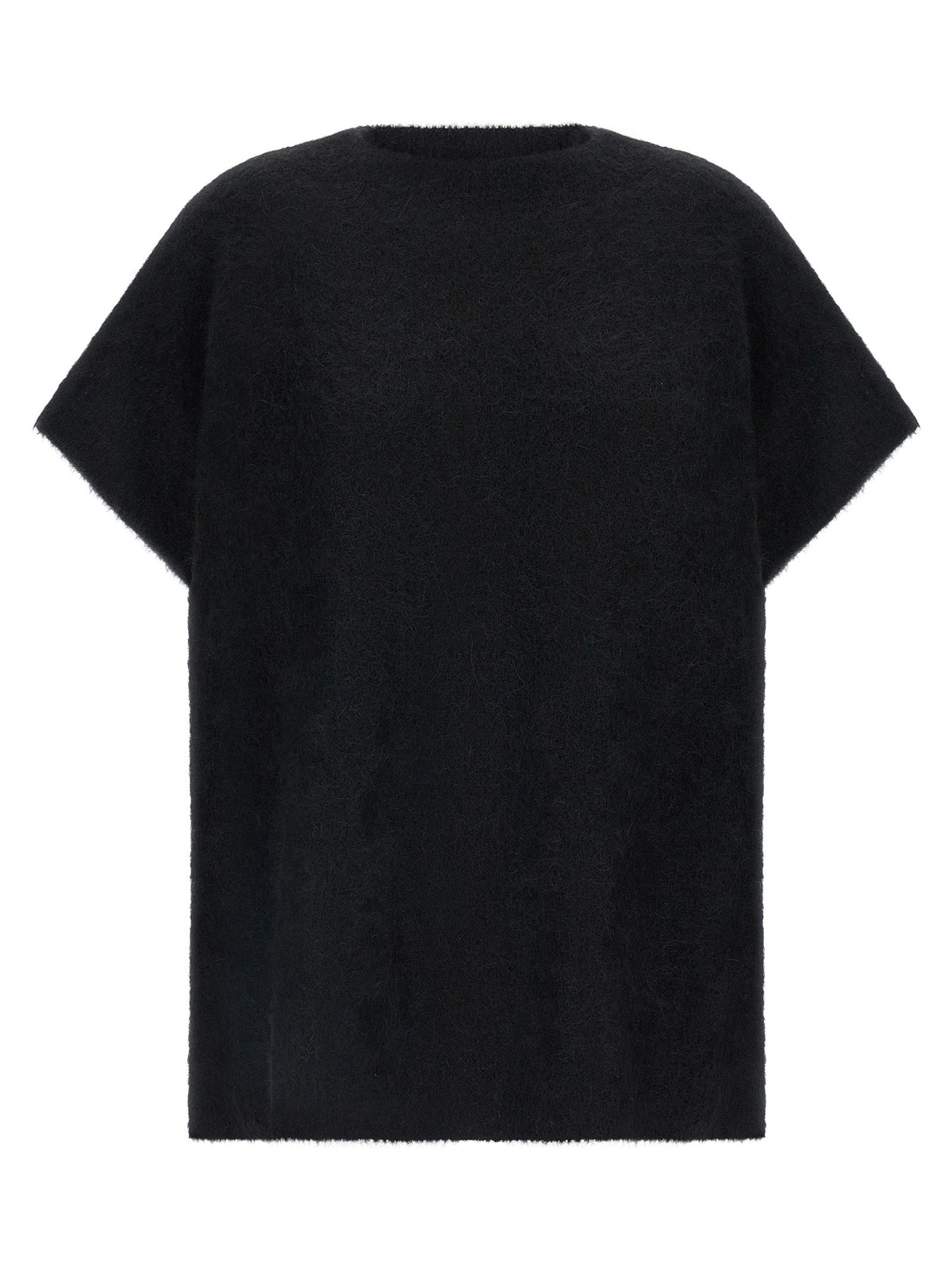 NUDE Black Alpaca Leather Cardigan