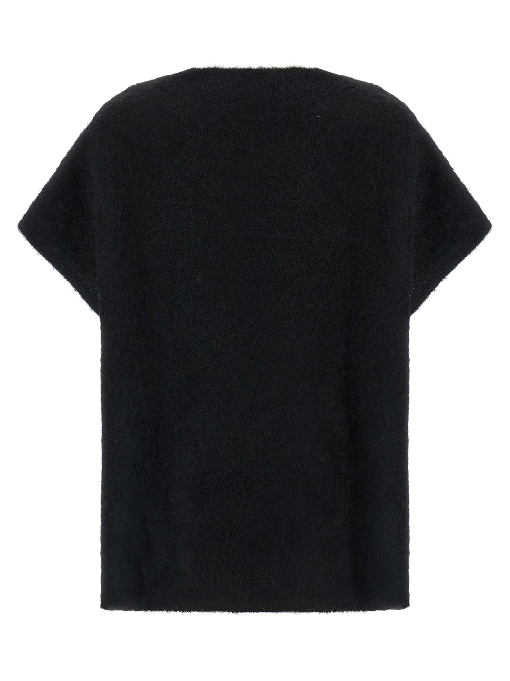 NUDE Black Alpaca Leather Cardigan