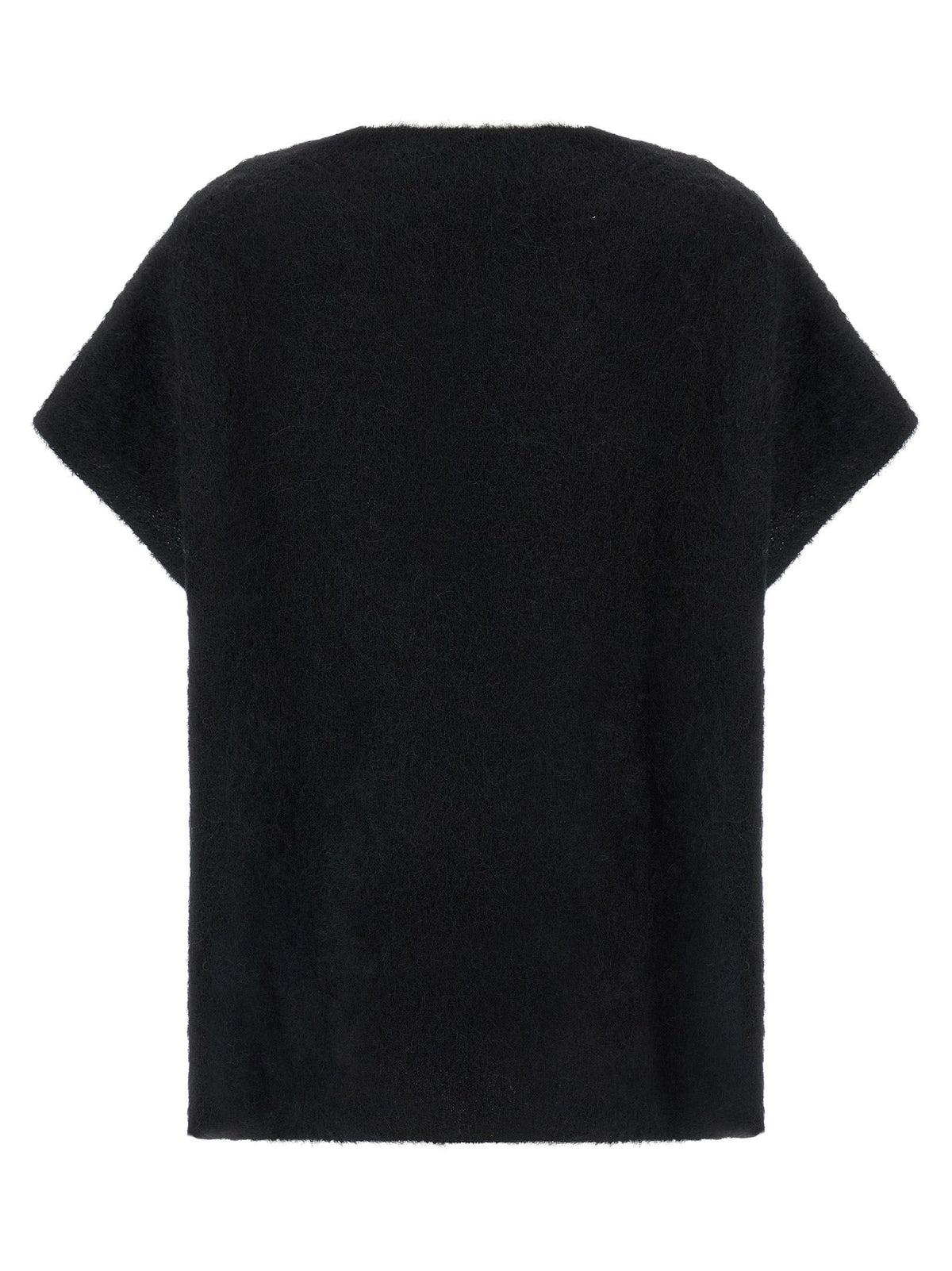 NUDE Black Alpaca Leather Cardigan