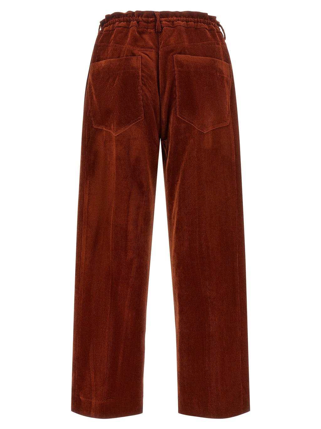 NUDE Red Viscose Casual Pants