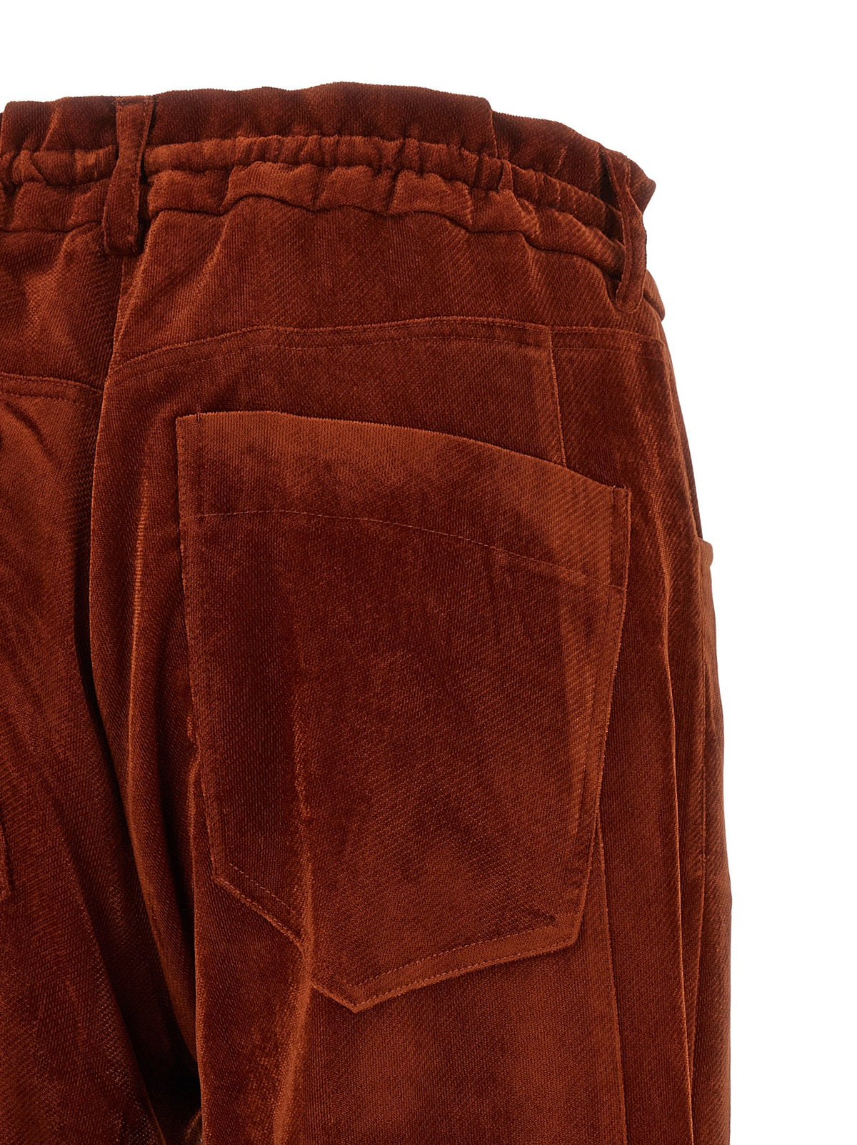 NUDE Red Viscose Casual Pants
