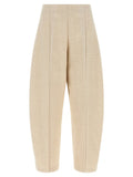 NUDE Beige Wool Cropped Pants