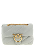 PINKO Gray Lamb Fur Crossbody Bag