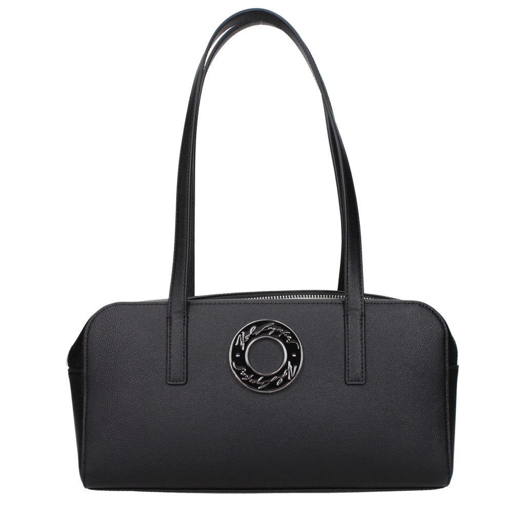 Karl Lagerfeld Black Leather Shoulder Bag
