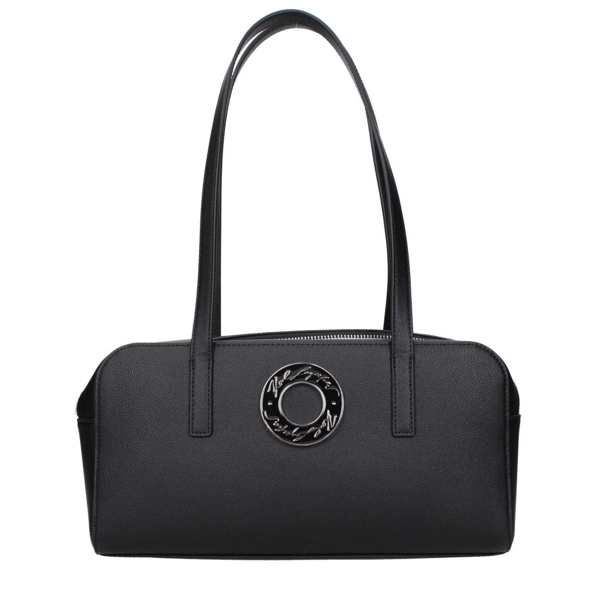Karl Lagerfeld Black Leather Shoulder Bag