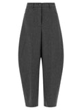 NUDE Gray Wool Casual Pants