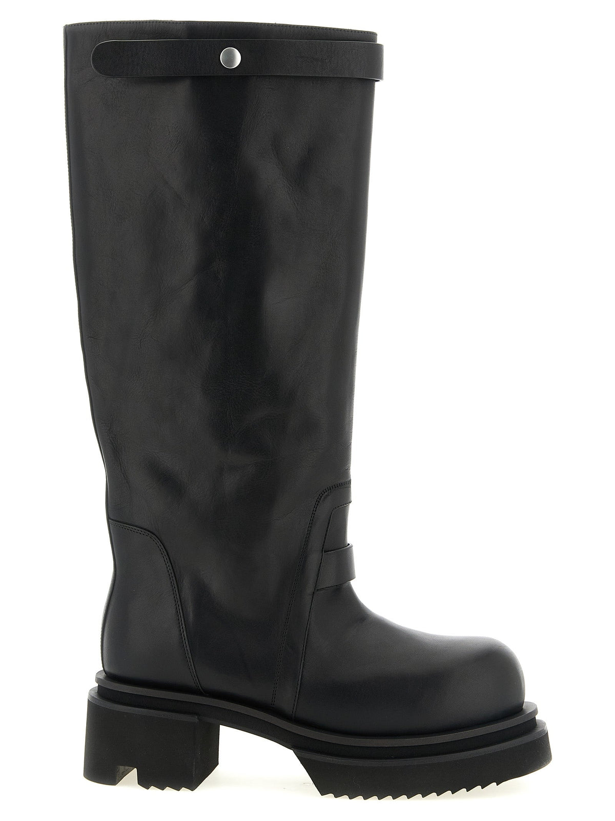 Rick Owens Black Calfskin Over The Knee