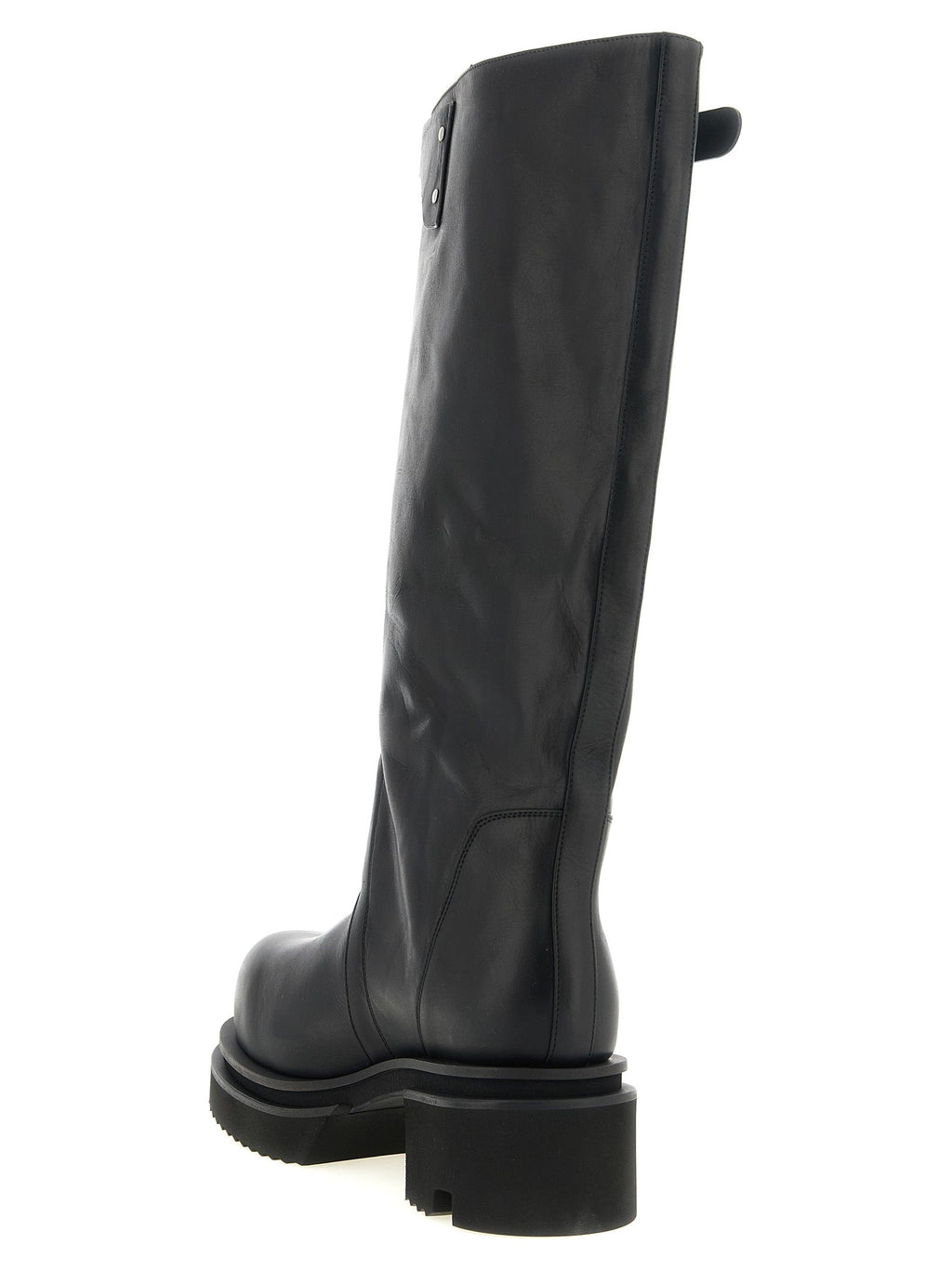 Rick Owens Black Calfskin Over The Knee