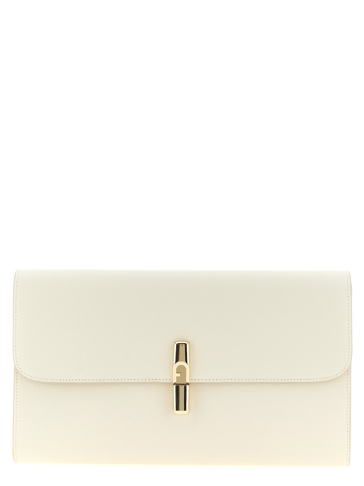 Furla White Calfskin Clutch Bag