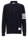 Thom Browne Blue Cotton Polo Shirt