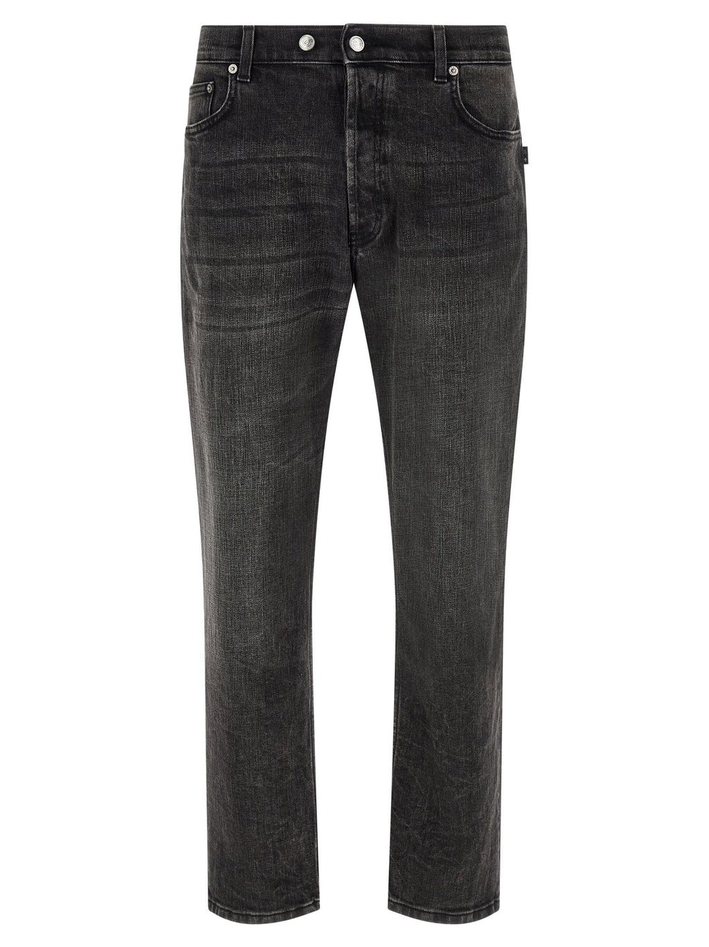 Department 5 Black Cotton Cropped Jeans