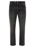 Department 5 Black Cotton Cropped Jeans