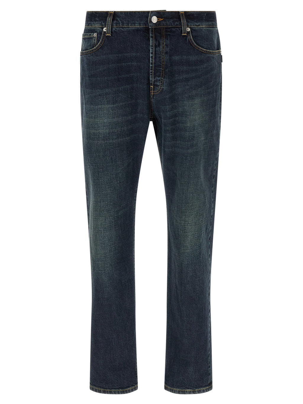 Department 5 Blue Cotton Straight-Leg Jeans