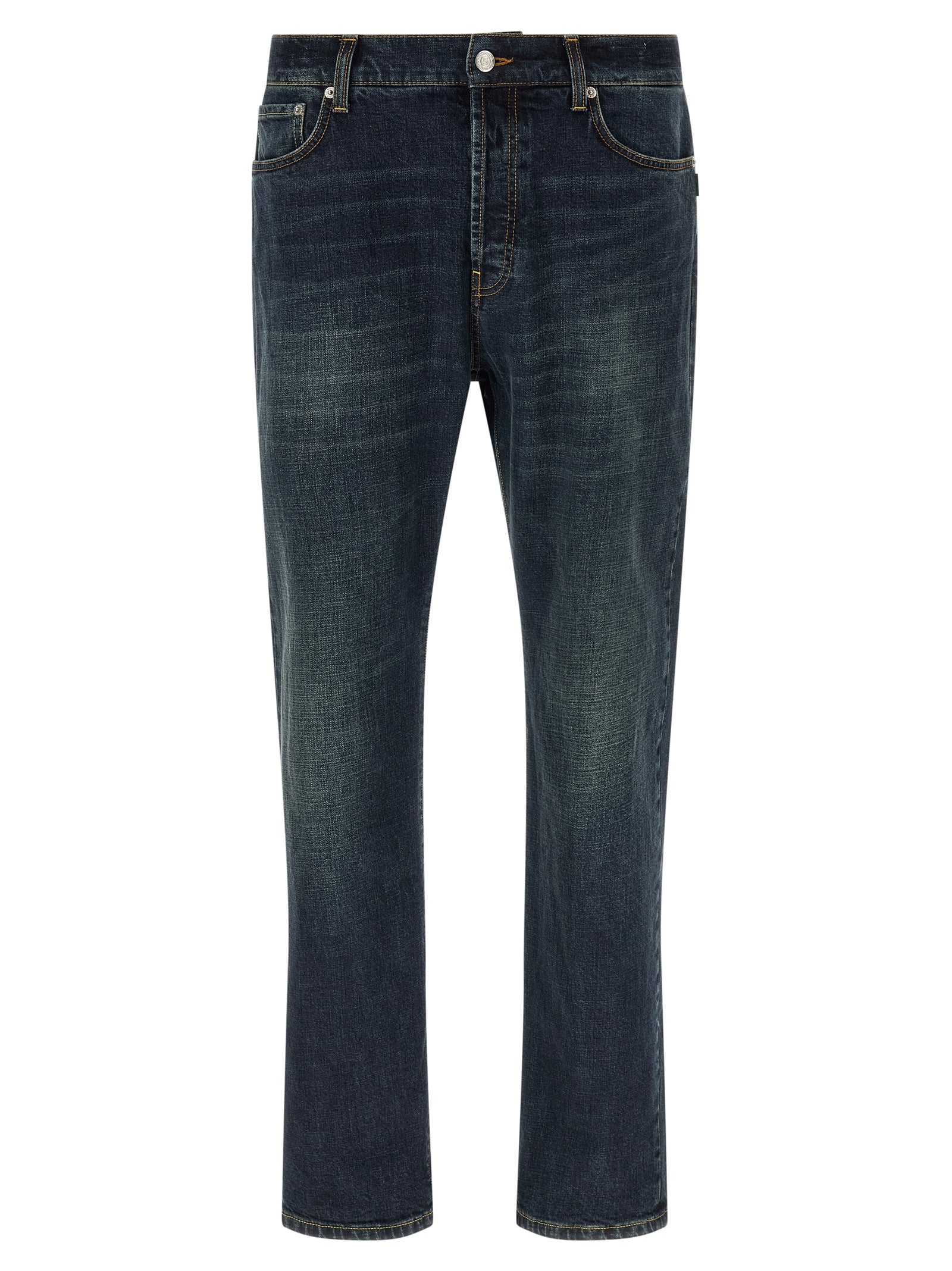 Department 5 Blue Cotton Straight-Leg Jeans