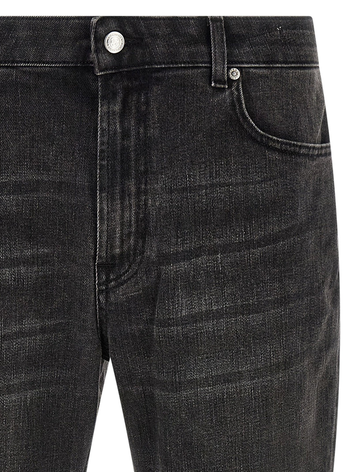 Department 5 Black Cotton Straight-Leg Jeans