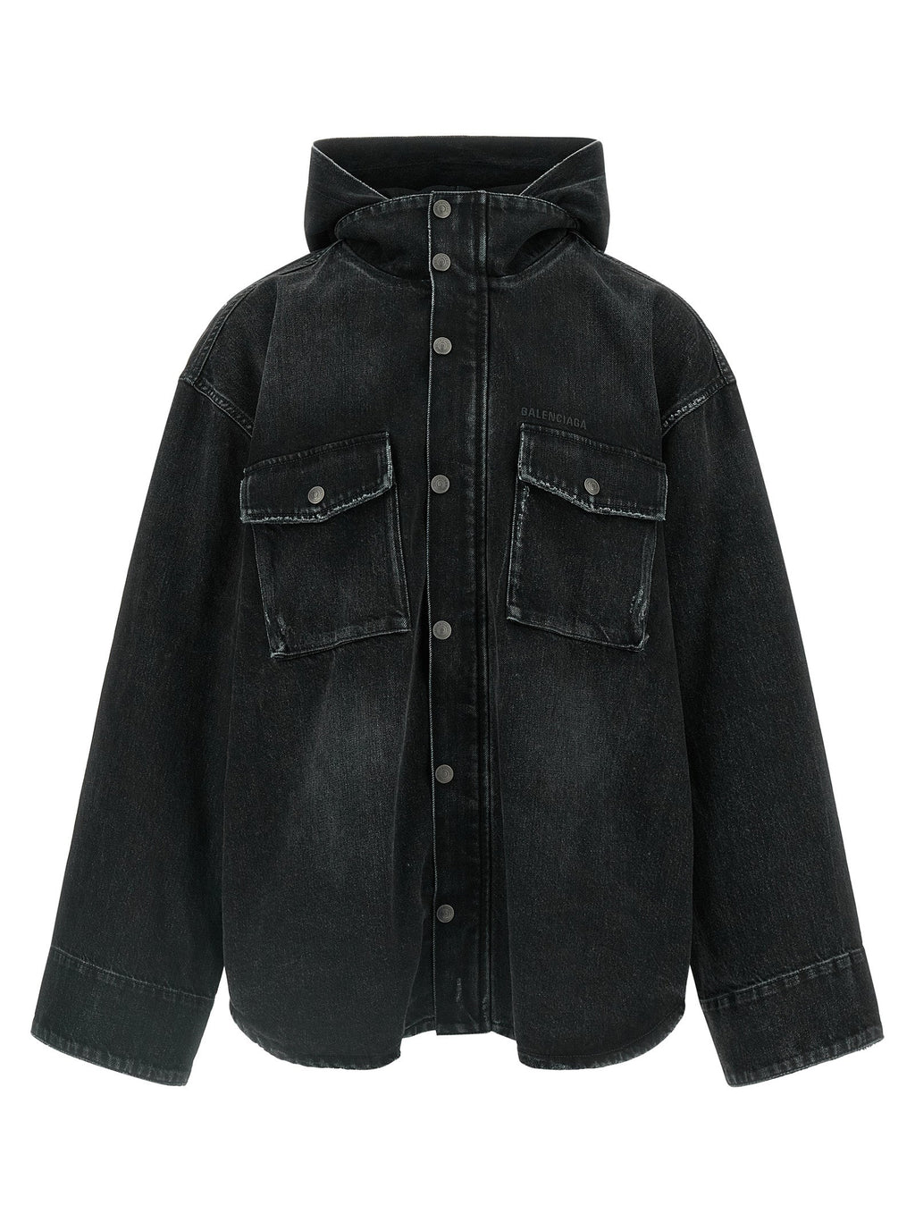 Balenciaga Black Cotton Denim Jacket