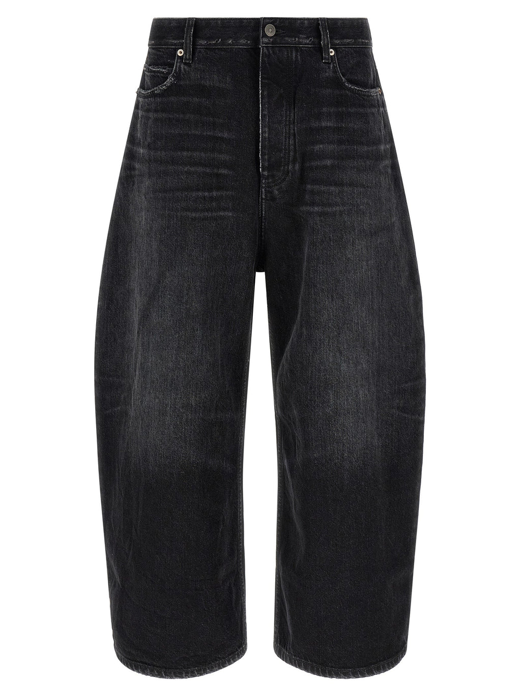 Balenciaga Black Cotton Cropped Jeans