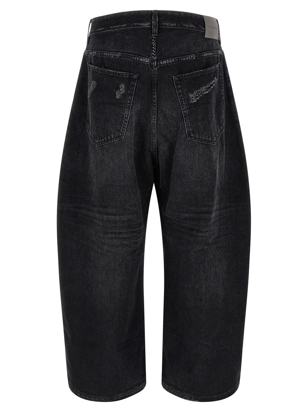 Balenciaga Black Cotton Cropped Jeans