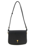Ami Paris Black Cowhide Crossbody Bag