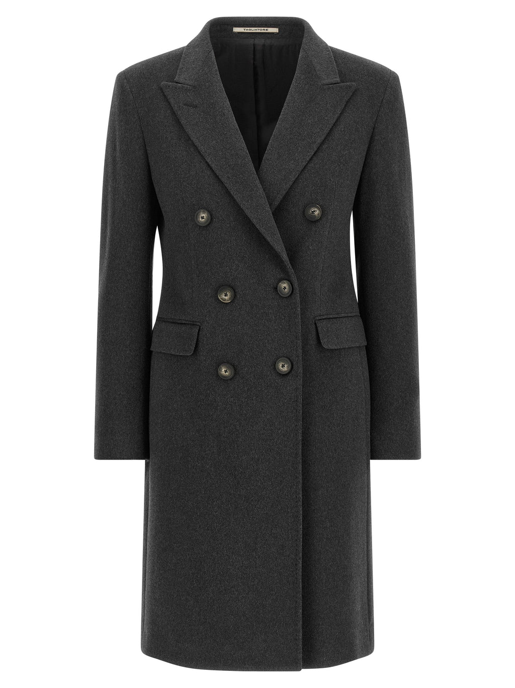 Tagliatore Gray Virgin Wool Coat