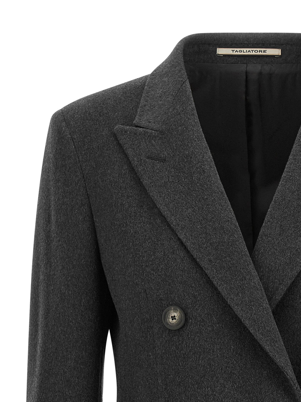 Tagliatore Gray Virgin Wool Coat