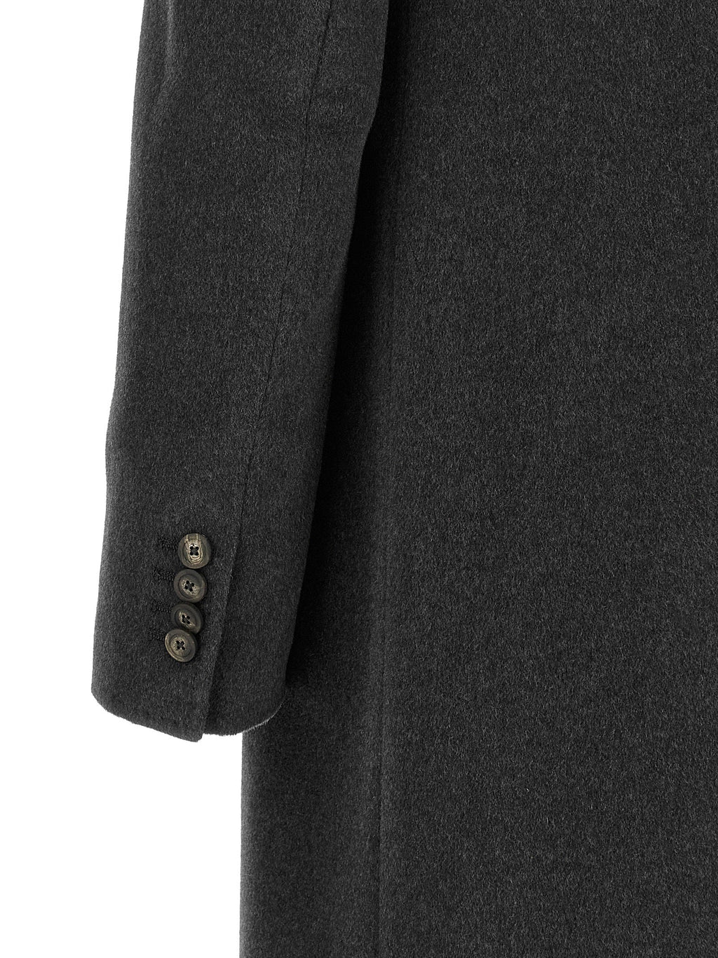 Tagliatore Gray Virgin Wool Coat