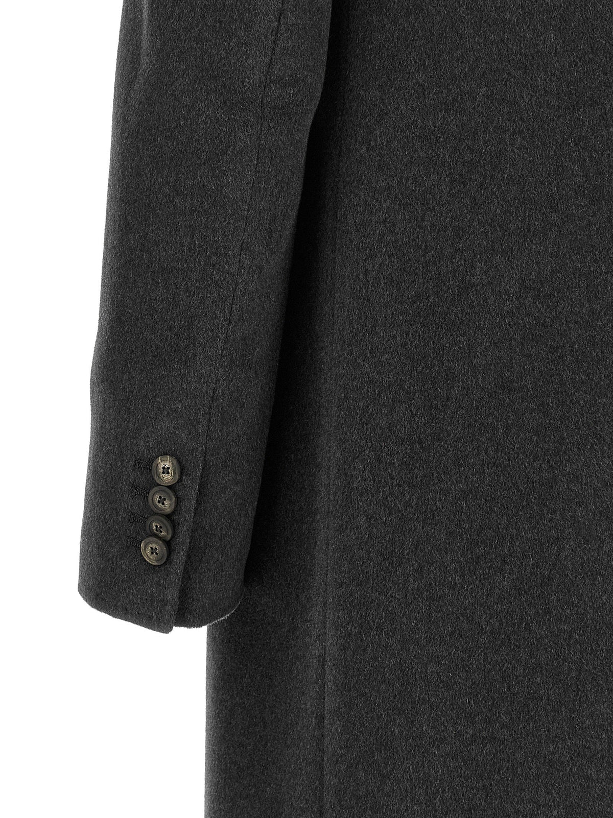 Tagliatore Gray Virgin Wool Coat