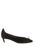 Magda Butrym Black Viscose Mid Heel Pumps