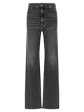 Khaite Gray Cotton Straight-Leg Jeans