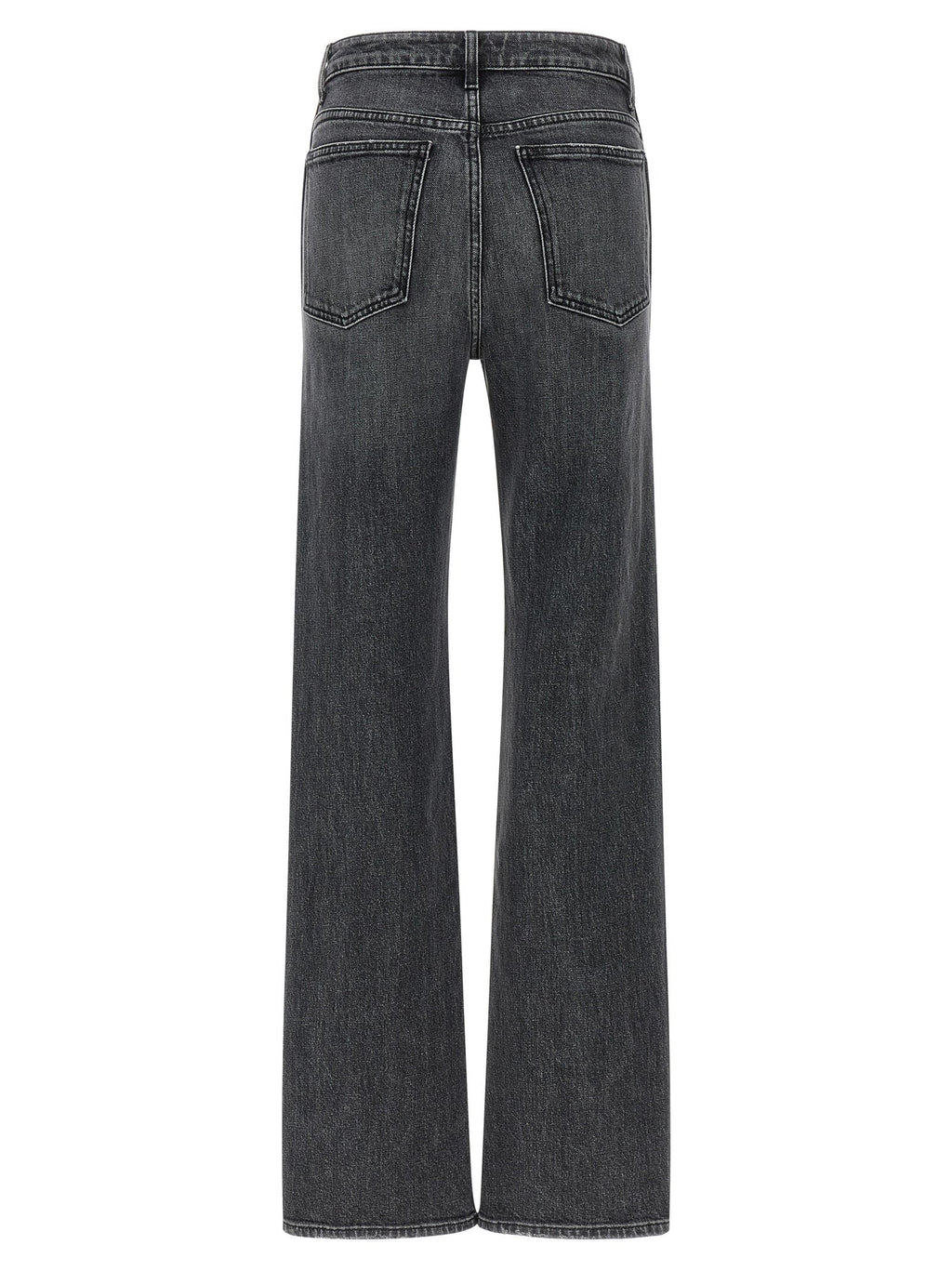 Khaite Gray Cotton Straight-Leg Jeans