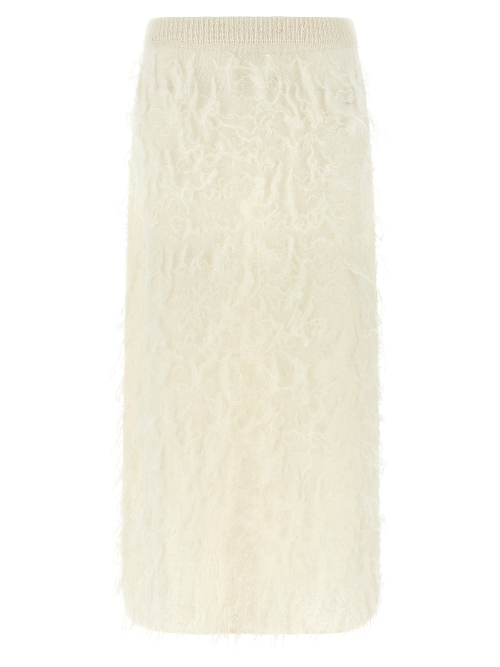 Fabiana Filippi White Fabric Midi Skirt