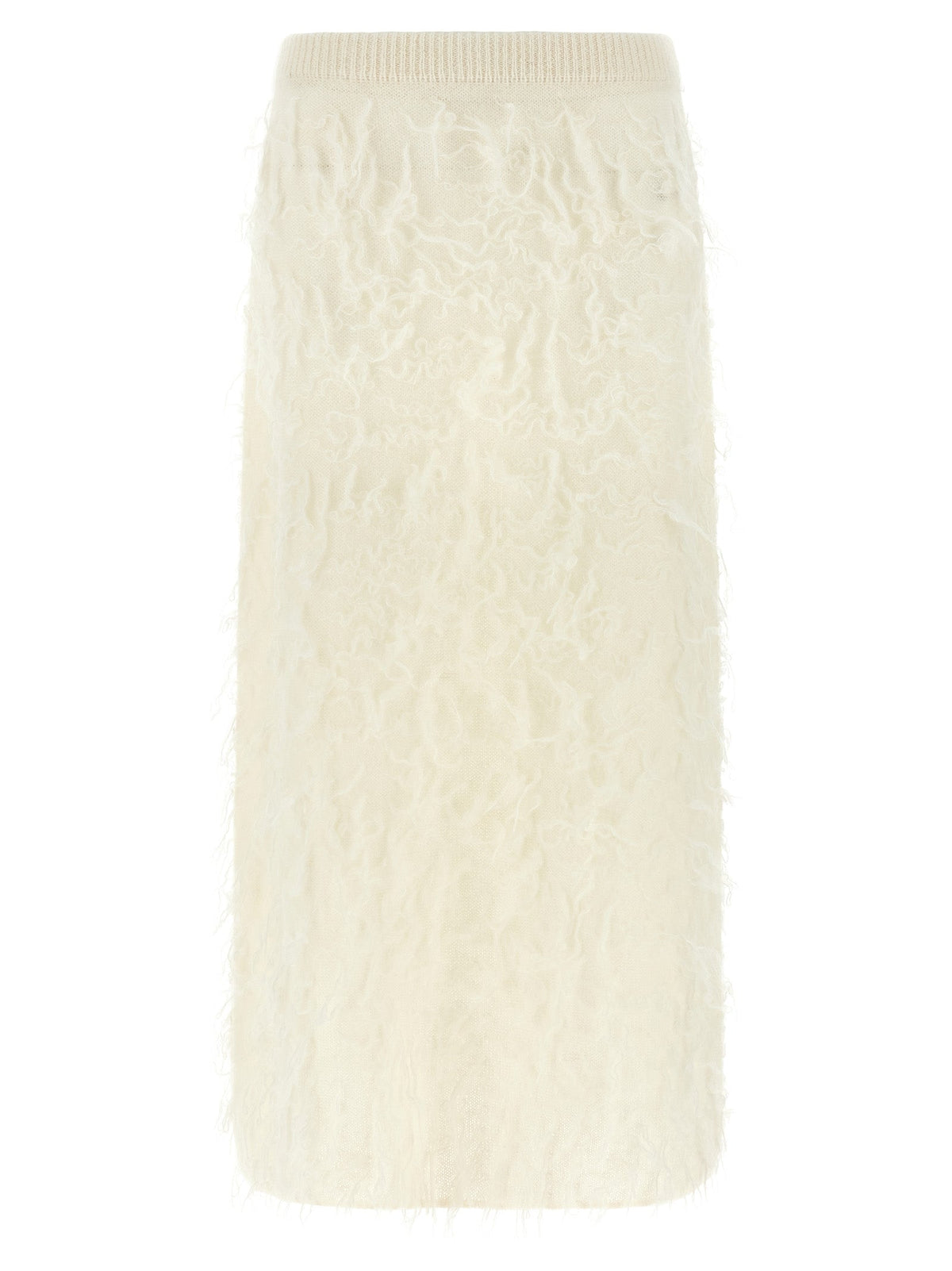 Fabiana Filippi White Fabric Midi Skirt